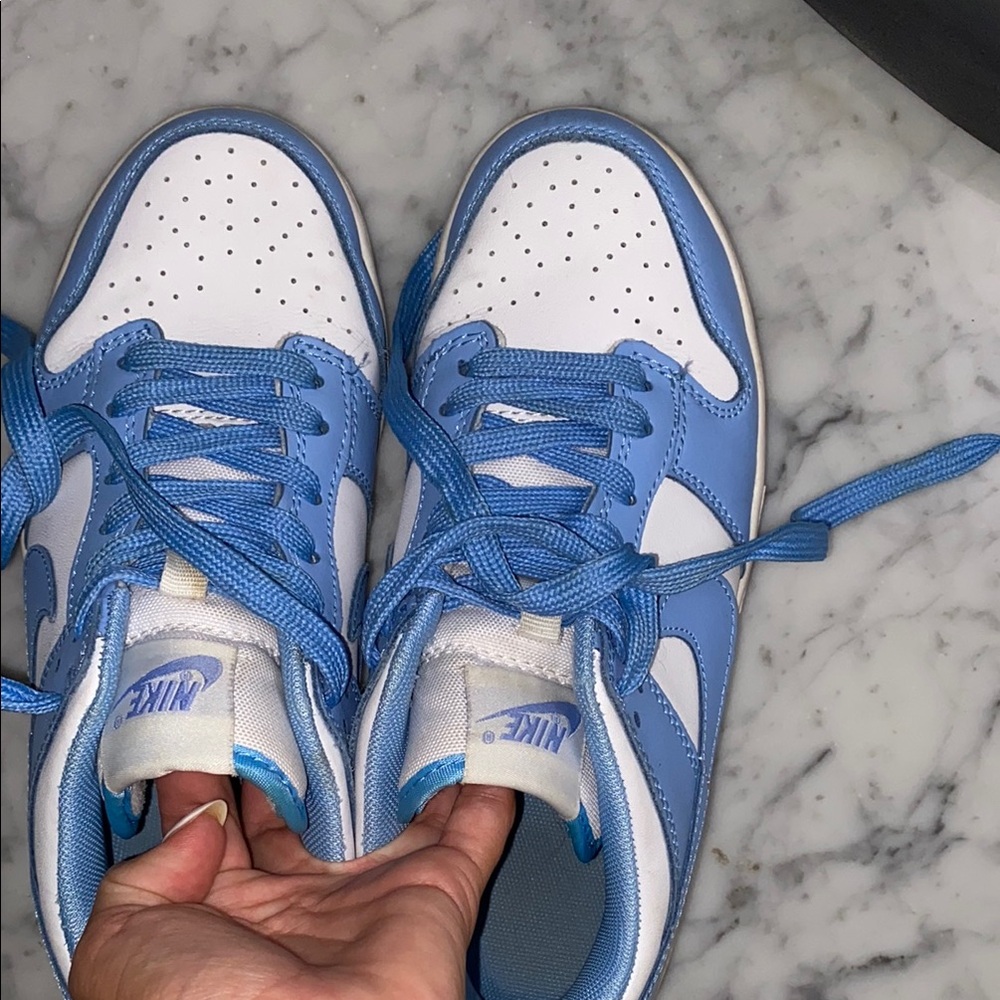 Nike Blue and White Dunk Sneakers Classic Design - Picture 7 of 8